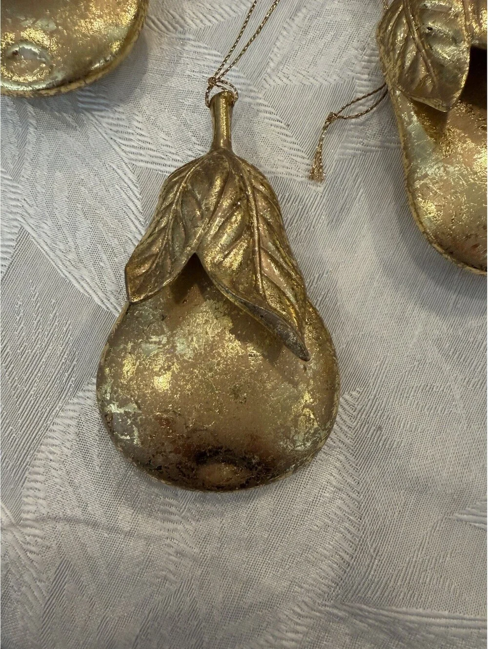 Lot Of 35 Vintage Christmas Ornaments Victorian Style Gold And Beaded Various